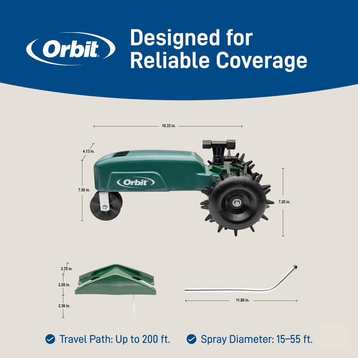 ORBIT Traveling Tractor Water Sprinkler System