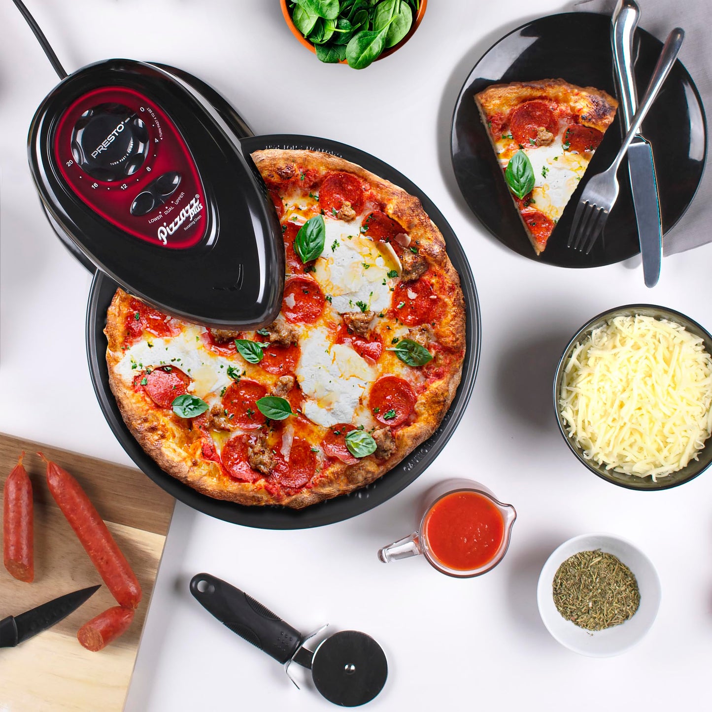 PRESTO Pizzazz Plus Rotating Oven - Black Model 03430