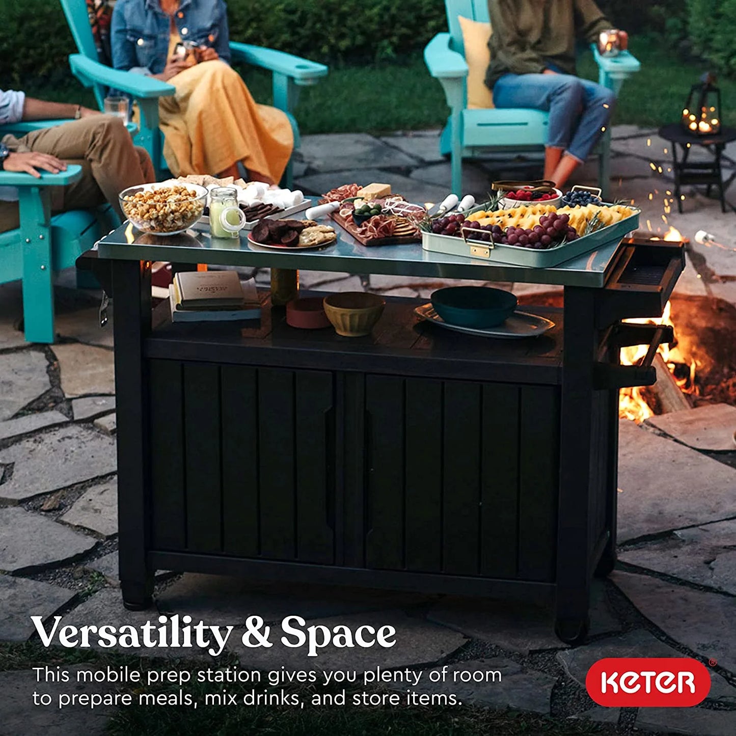 Keter Unity XL Portable Outdoor Table and Storage