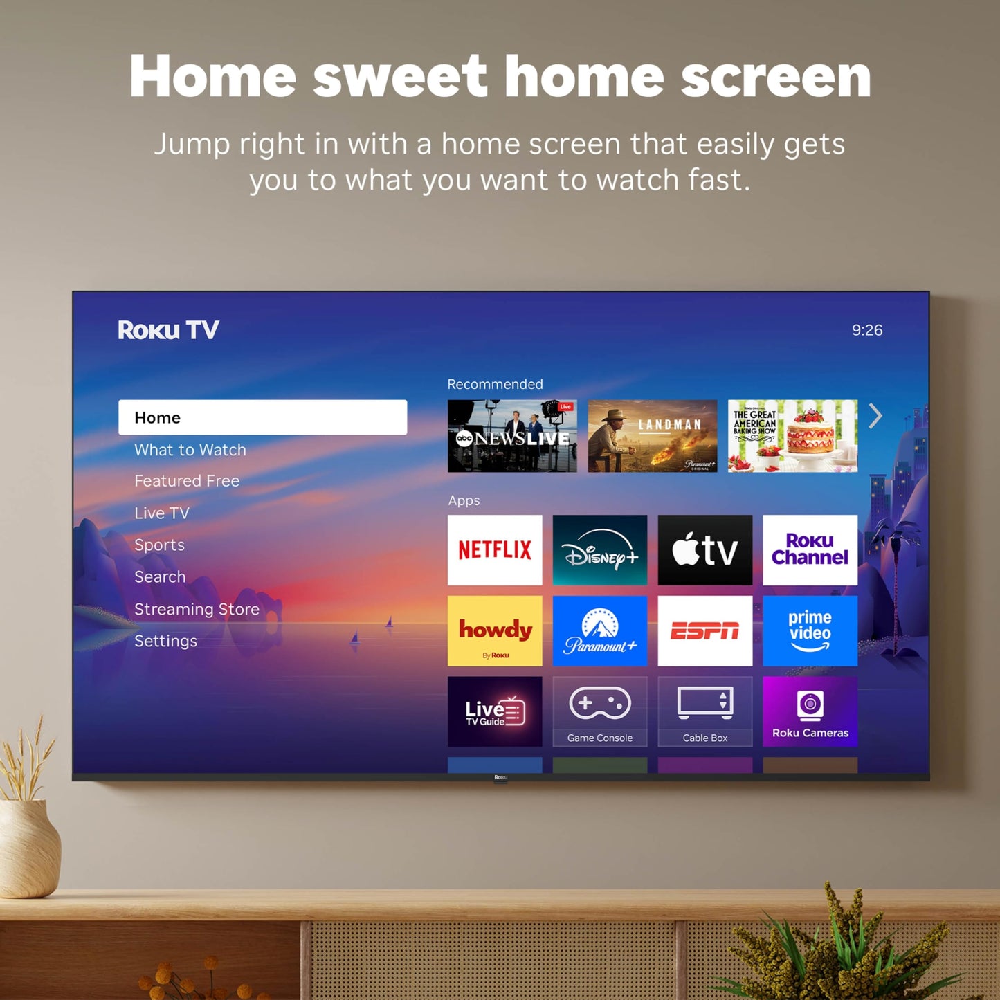 ROKU Smart TV 65-Inch 4K HDR with Enhanced Voice Remote