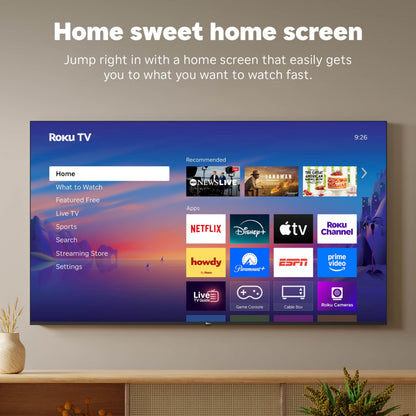 ROKU Smart TV 65-Inch 4K HDR with Enhanced Voice Remote