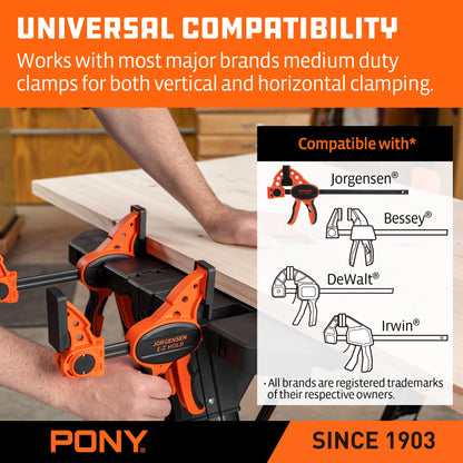 PONY Portable Folding Work Table - 2-in-1 Sawhorse & Workbench
