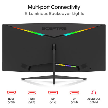 SCEPTRE 34-Inch Curved Ultrawide WQHD Monitor, 180Hz