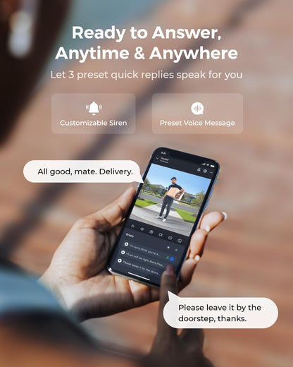 REOLINK 2K Battery Video Doorbell Camera with 150° View