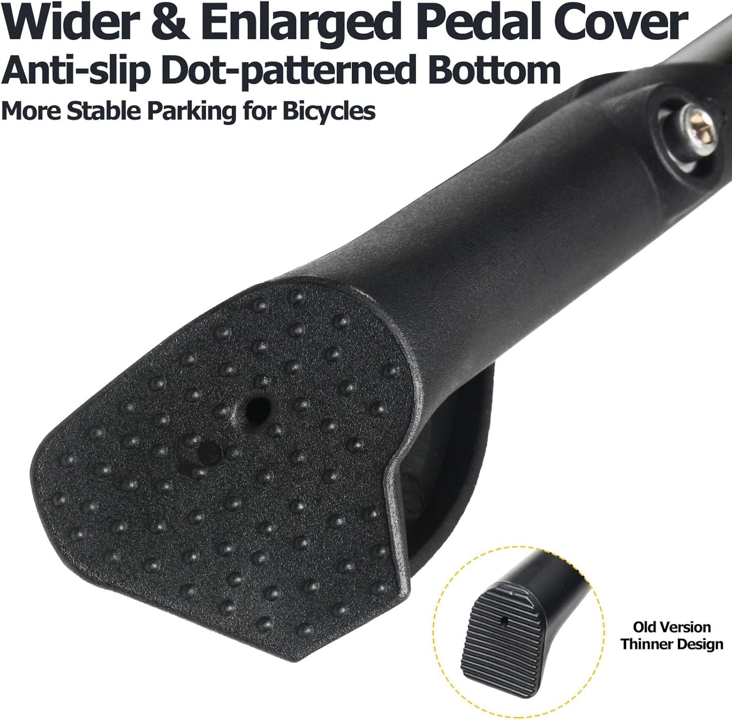 TOPCABIN Aluminum Alloy Bicycle Kickstand - Adjustable, Rear Side/Center Mount for Adult Bikes 24-29 inch (Black)
