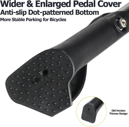 TOPCABIN Aluminum Alloy Bicycle Kickstand - Adjustable, Rear Side/Center Mount for Adult Bikes 24-29 inch (Black)