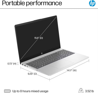 HP Laptop 2025 Flagship Business Ultra Slim, Lifetime Office, AI-Powered,15.6" HD, 8-Core Intel i3, 16GB RAM, 628GB Storage (128GB UFS+500GB Ext), Wi-Fi 6, Copilot Key, HubxcelAccessory, Win 11 Pro