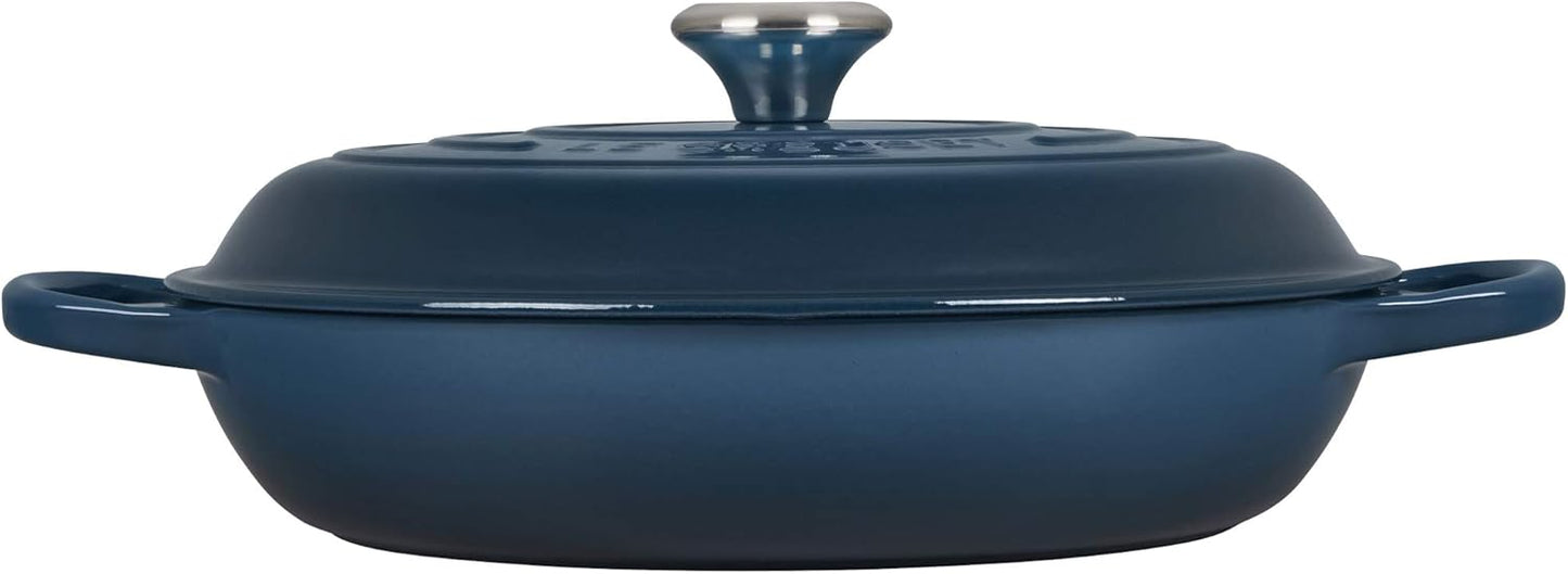 Le Creuset Enameled Cast Iron Signature Braiser, 3.5 qt., Deep Teal