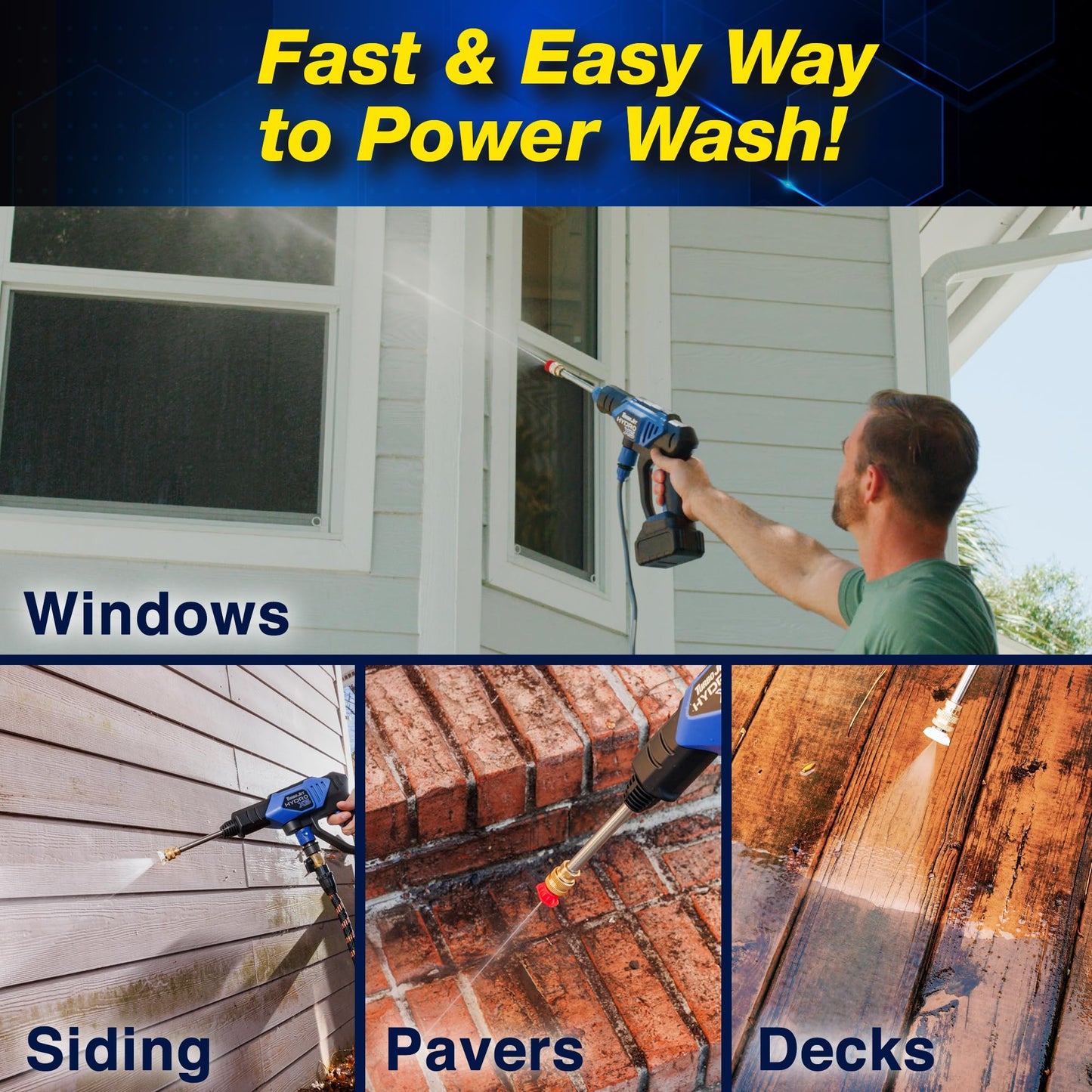 ONTEL Turbo Jet HydroX5 Pro Portable Pressure Washer