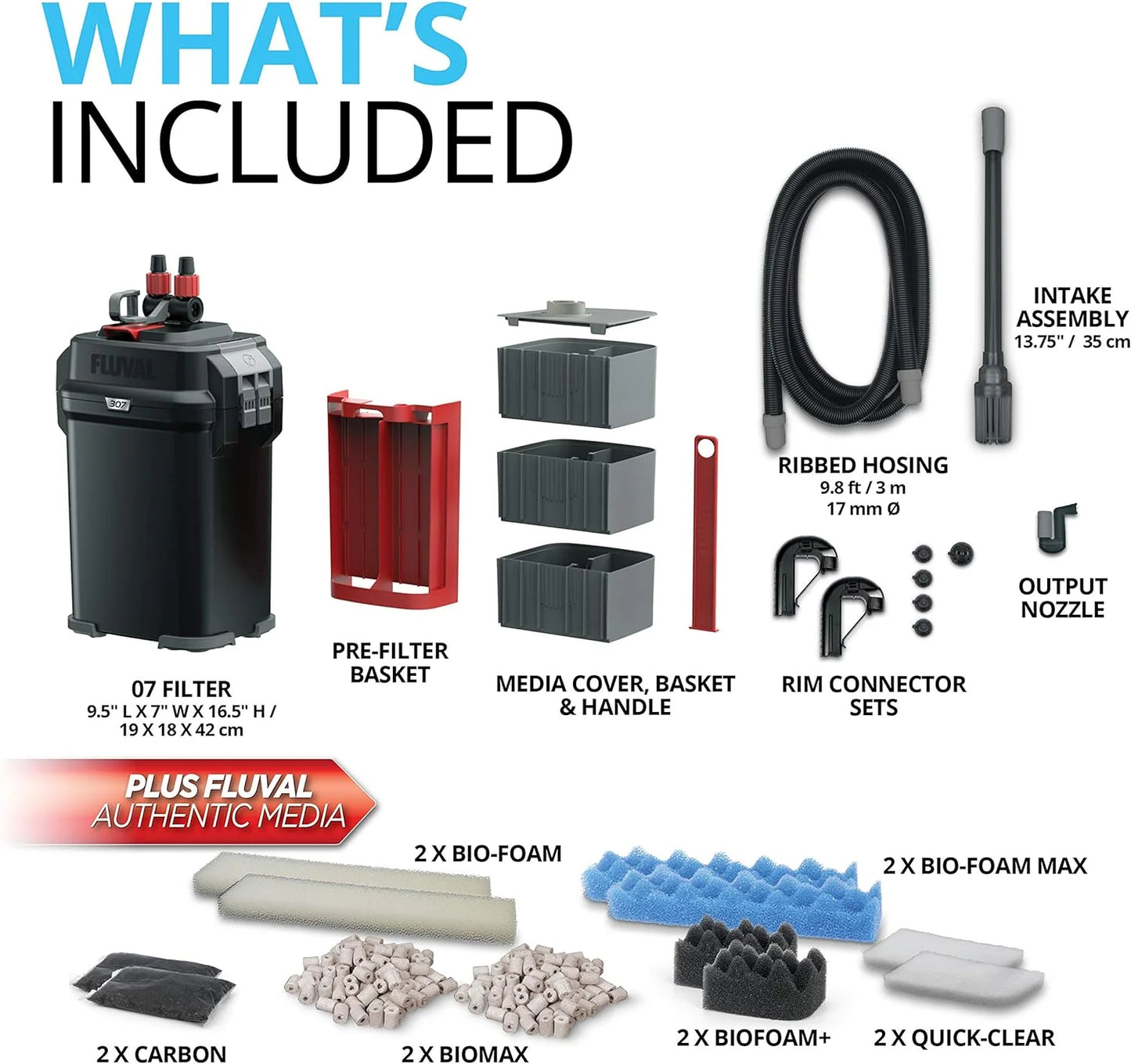 407 Perfomance Canister Filter - for Aquariums Up to 100 Gallons - Aquarium Canister Filter