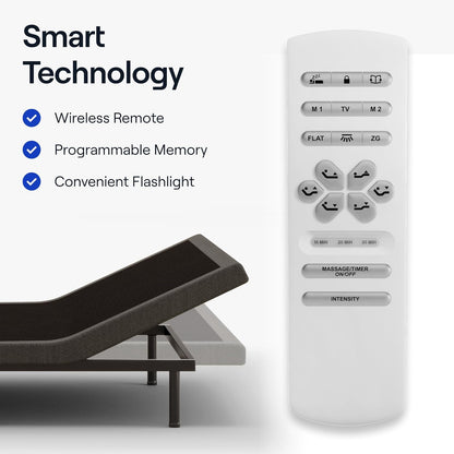 Nectar Premier Adjustable Base - Twin XL - Head & Foot Incline - Wireless Remote with Memory- 3 Massage Settings - 4 USB Ports - Anti-Snore & Zero Gravity - 1 Adjustable Base