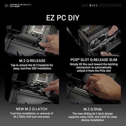 ROG Crosshair X870E Hero BTF AMD ATX Board with Hidden-Connector Design & high-Power GPU Slot for Clean Cable Management, 18+2+2 Power, DDR5, WiFi 7, 5X M.2, PCIe 5.0, USB4, Advanced AI PC Ready