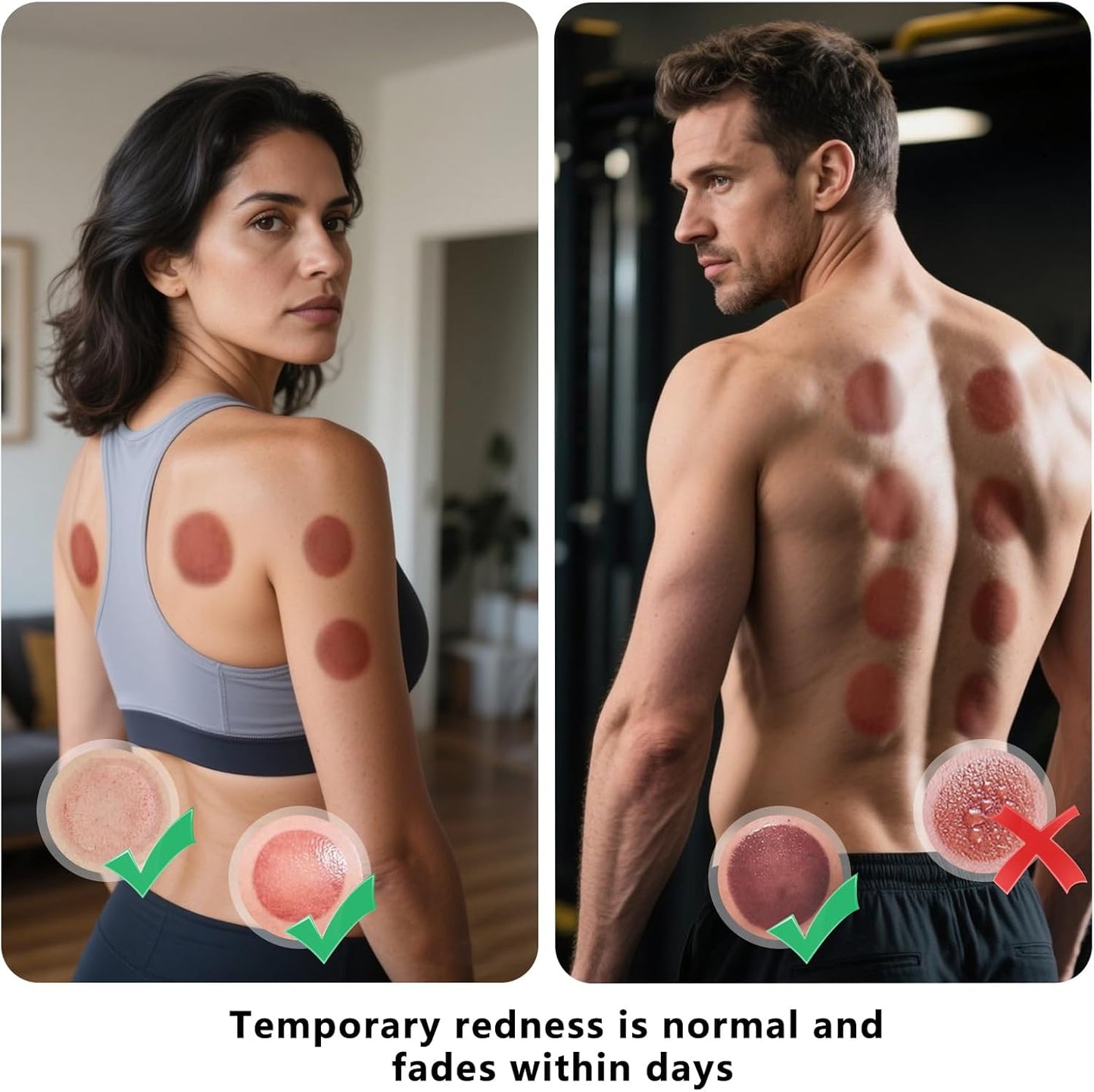 LIFELEC Smart Cupping Therapy Set - 6 Cups (Large/Press/Move), 12-Level Heat & Suction, Smart Red Light Therapy - Dual Massagers for Simultaneous Use - 2 Pack Set for Athletes, Fitness, Pain Relief