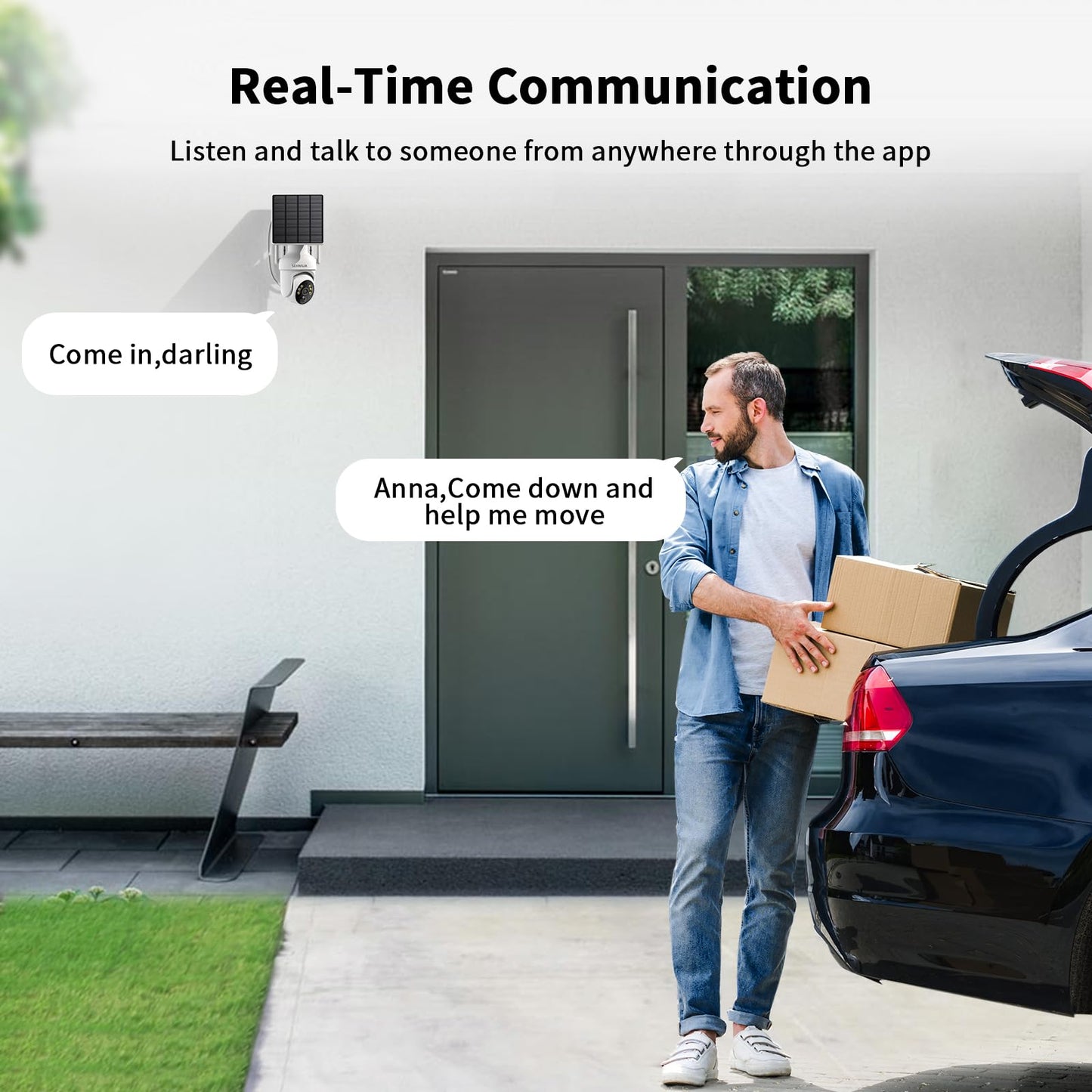 SEHMUA 2K Wireless Outdoor Security Cameras - 360Â° View