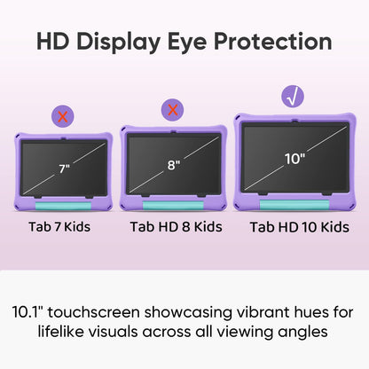 JIKOCXN Kids Tablet, Android 16 Tablet for Kids 10 inch Octa-Core with Case, 24GB RAM 64GB ROM 1TB TF Card Expandable for Toddler Children, Parental Control, Dual Camera, BT5.0, WiFi, Gift (Purple)