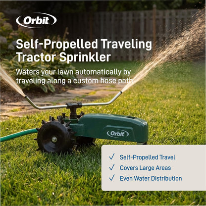 ORBIT Traveling Tractor Water Sprinkler System