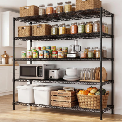 REIBII 55.5" W Heavy Duty Metal Shelving Unit - 5 Tier Storage