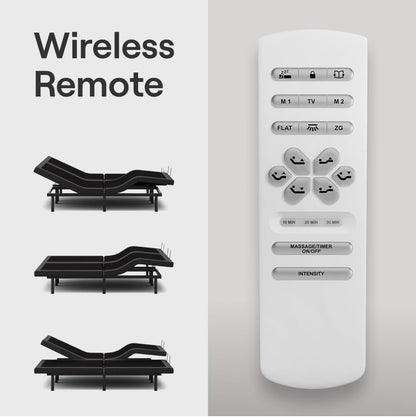 Nectar Premier Adjustable Base - Twin XL - Head & Foot Incline - Wireless Remote with Memory- 3 Massage Settings - 4 USB Ports - Anti-Snore & Zero Gravity - 1 Adjustable Base