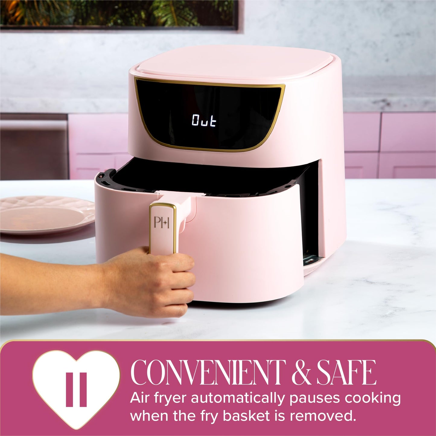 PARIS HILTON Air Fryer 6-Quart Nonstick Touchscreen 8-in-1