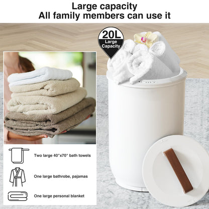 SAMEAT Heated Towel Warmer Bucket with Wood Handle