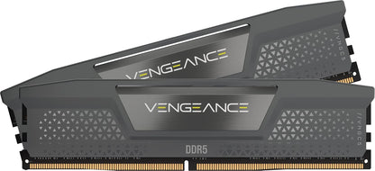 CORSAIR Vengeance DDR5 RAM 32GB (2x16GB) Up to 6000MHz CL30-36-36-76 1.40V AMD EXPO Intel XMP 3.0 Computer Memory – Grey (CMK32GX5M2B6000Z30)