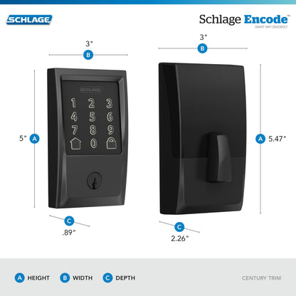 SCHLAGE Smart Wi-Fi Deadbolt Lock with Touchscreen Keypad