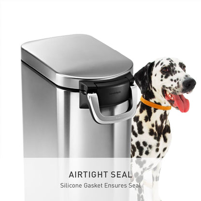 SIMPLEHUMAN X-Large 35L Pet Food Storage Container - Stainless Steel