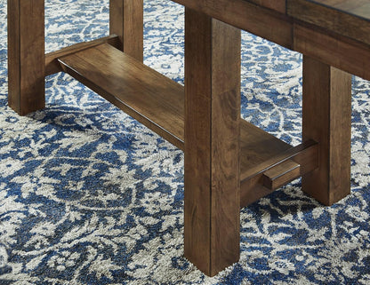 Signature Design by Ashley Moriville Rectangular Dining Extension Table, 2 Extension Leaves, Seats 8, 36" W x 86" D x 30.13" H, Wood & Acacia Veneer, Brown