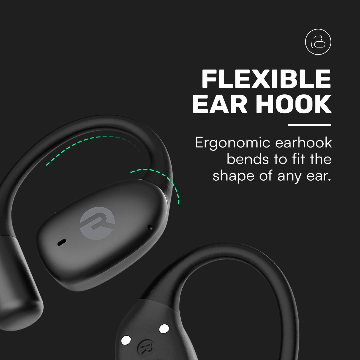 RAYCON Essential Open Ear Earbuds - Wireless Bluetooth, Sweat-Resistant