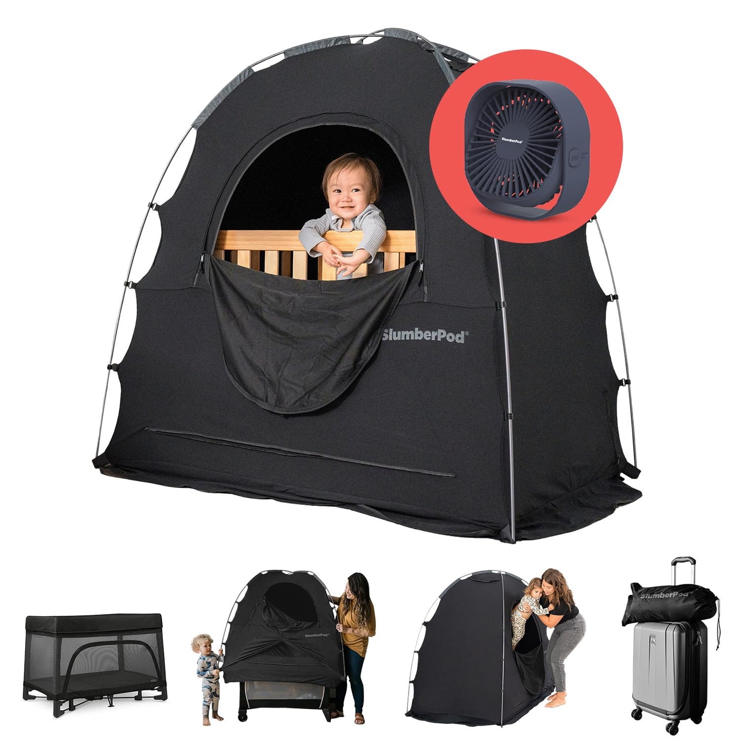 SLUMBERPOD Fan Blackout Sleep Tent for Babies and Toddlers