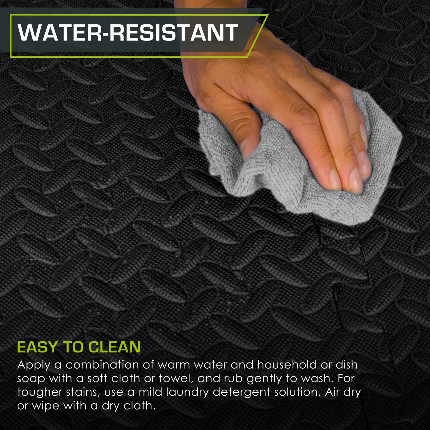 PROSOURCEFIT Puzzle Exercise Mat - EVA Interlocking Foam Tiles