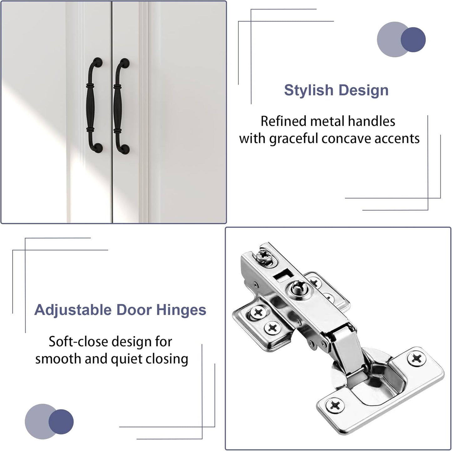 White Armoire Wardrobe Closet: 88" Extra Tall Wardrobe Closet with 4 Drawers, Bedroom Armoires with 4 Doors, Wood Large Armoire with Top Cabinet (63")