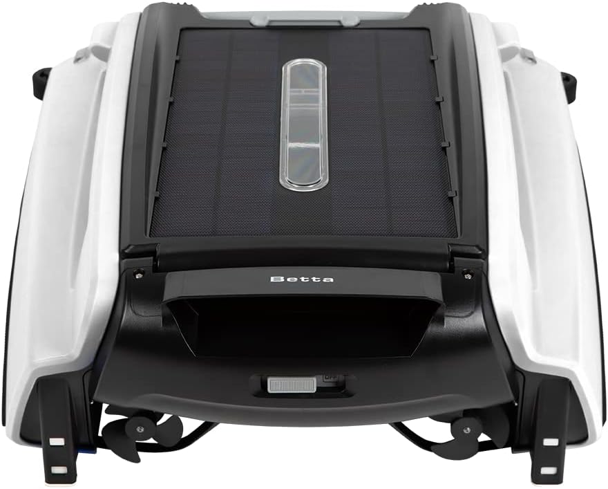 Betta SE Solar Powered Automatic Robotic Pool Surface Skimmer Cleaner with 30-Hour Continuous Cleaning Battery Power and Re-Engineered Twin Salt Chlorine Tolerant Motors (Blue)