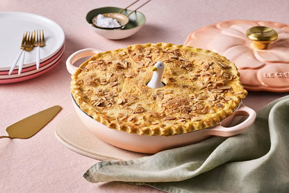 Le Creuset Signature Enameled Cast Iron Petal Braiser, 2.25qt., Peche w/Light Gold Knob