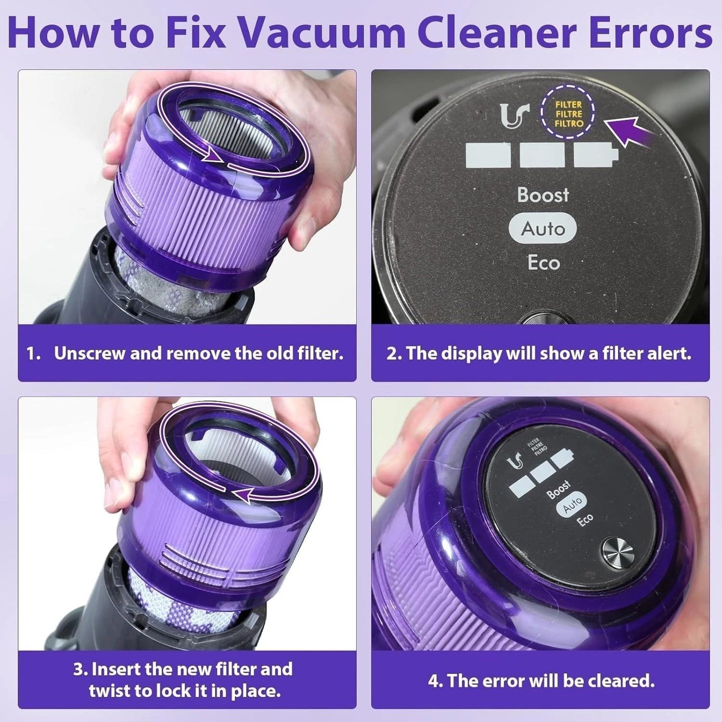 Vacuum Filter Fits V11 V15 V15s Detect and Detect Submarine Vacuums Compare to Part 970013-02 ($8.75)