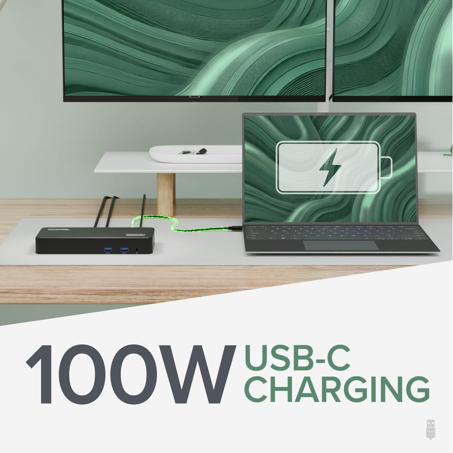 PLUGABLE USB C Triple Display Docking Station - 100W PD, 3x HDMI
