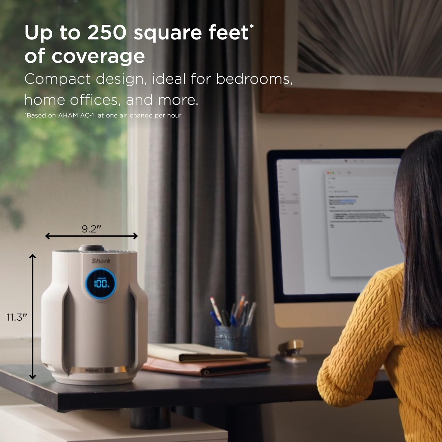 SHARK NeverChange Compact Pro Air Purifier for Home