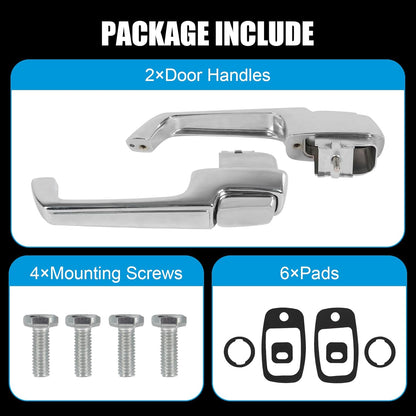 DICMIC Front Driver & Passenger Side Exterior Door Handle Compatible with 1967-1972 Chevrolet C/K 10 20 30 GMC C/K 15 25 35 1500 2500 3500 Blazer Jimmy Pickup Replace# 3927895, 3927899