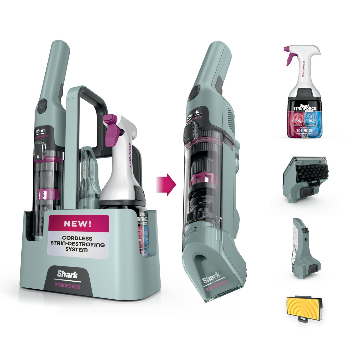 SHARK StainForce Cordless Portable Spot & Odor Remover