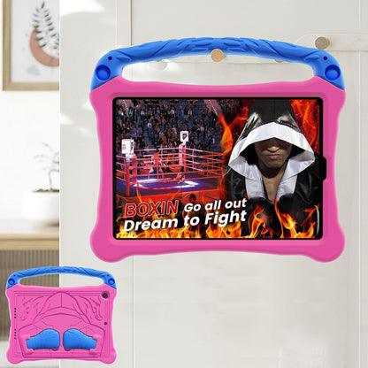 Dteck for iPad Air 3rd Generation and iPad Pro Case 10.5" 2019/2017 Release, Cute Boxing Shockproof Hard Case with Handle/Kickstand/Shoulder Strap, Protective Lightweight Kids-Friendly Cover, Rose