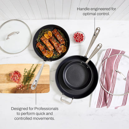 All-Clad HA1 Hard Anodized Nonstick (8-Piece) Pots and Pans Set Non Stick Cookware Sets, Oven Broiler Safe 500F, Black
