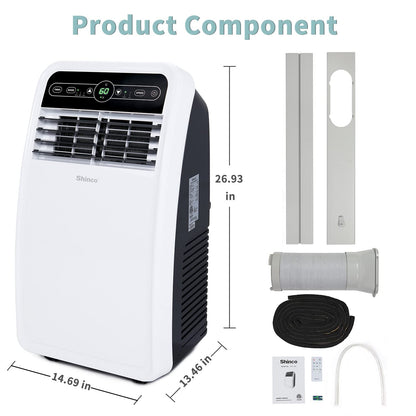 SHINCO 8,000 BTU Portable Air Conditioner for 350 sq.ft