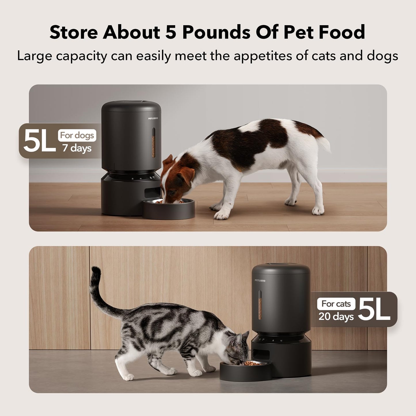 PETLIBRO Automatic Cat Feeder with 5G WiFi and Timer