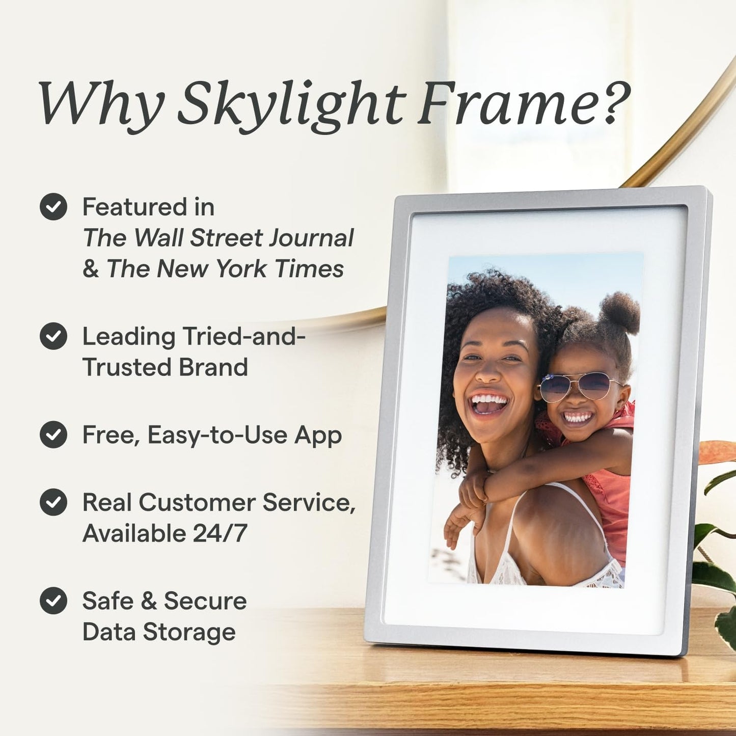 SKYLIGHT WiFi Digital Picture Frame - 10 Inch Touch Screen