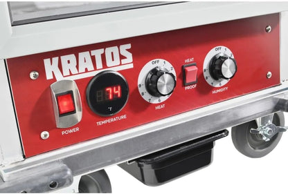 Kratos Full Size Commercial Non-Insulated Holding and Proofing Cabinet, Holds 36 Full Size Sheet Pans, Mobile, Clear Door, 120V, 1440W (28W-152)