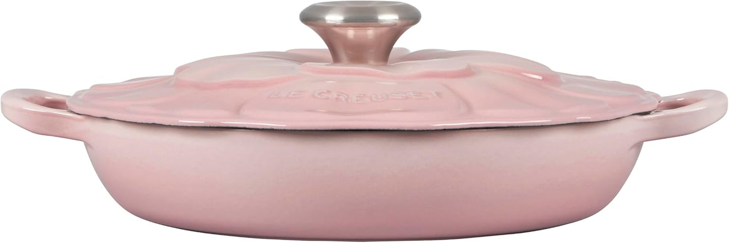 Le Creuset Signature Enameled Cast Iron Petal Braiser, 2.25qt., Shell Pink