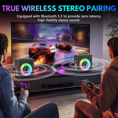 PPMIC Karaoke Machine with Bluetooth 5.3 & 2 Microphones