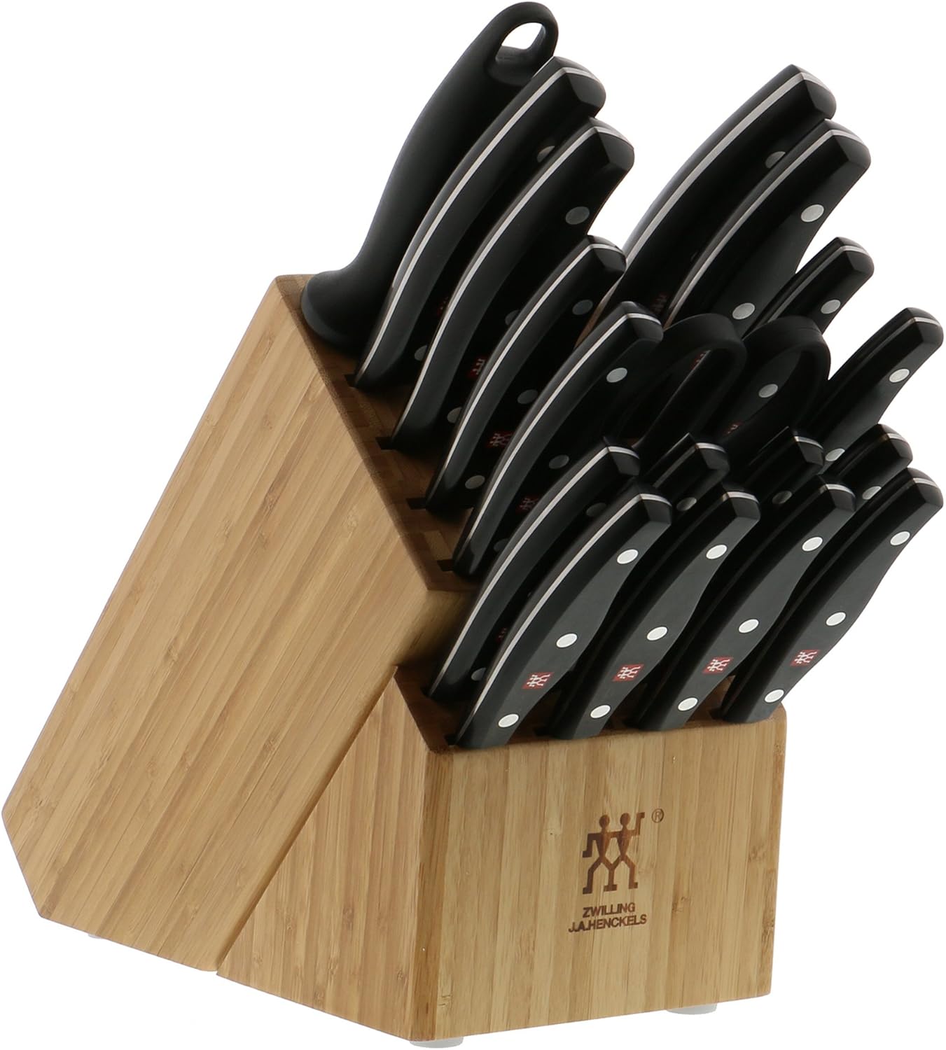 ZWILLING Twin Signature 19-Piece German Knife Set with Block, Made in Company-Owned German Factory with Special Formula Steel perfected for almost 300 Years