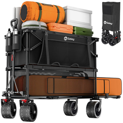 SEKEY 500LBS Heavy Duty Double Decker Garden Wagon