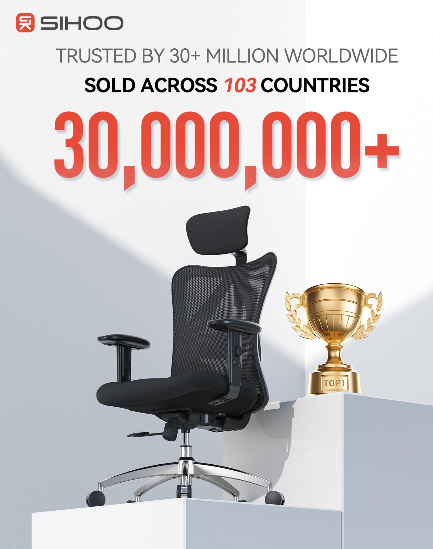 SIHOO M18 Ergonomic Office Chair with Adjustable Headrest